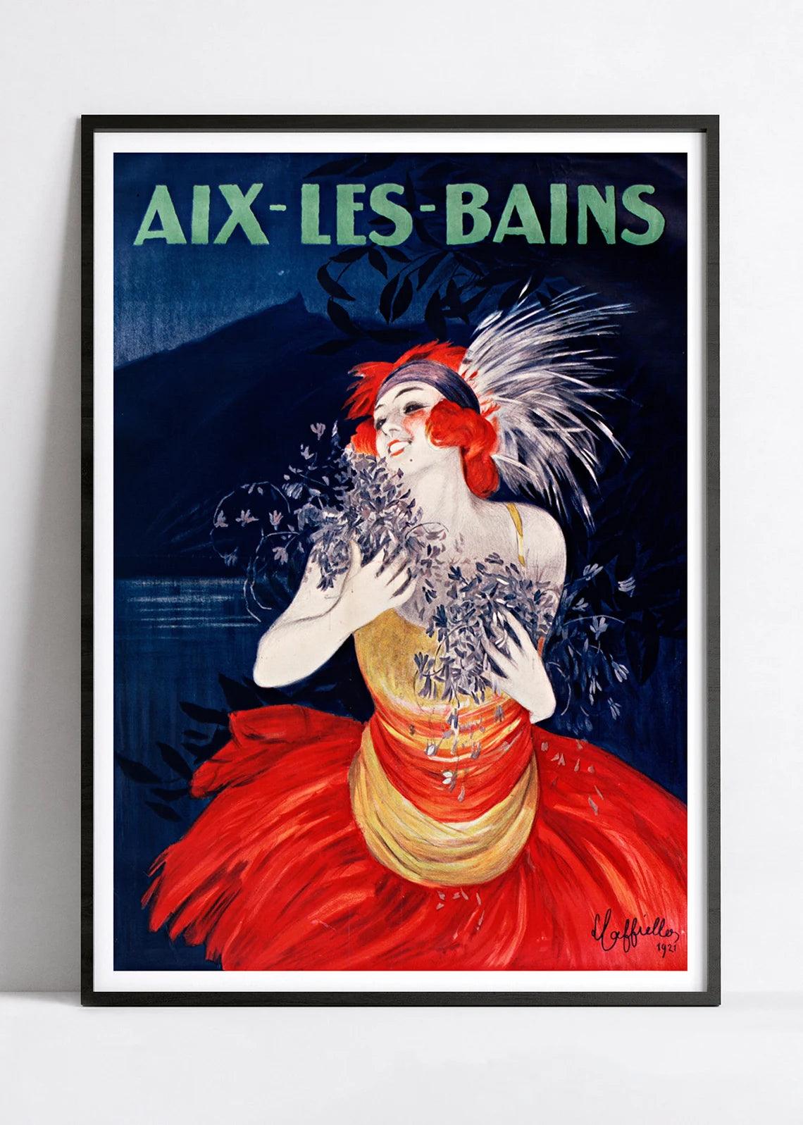 Affiche murale vintage "Aix les bains " - Leonetto Cappiello - Haute Définition - papier mat 230gr/m² - Poster Vintage