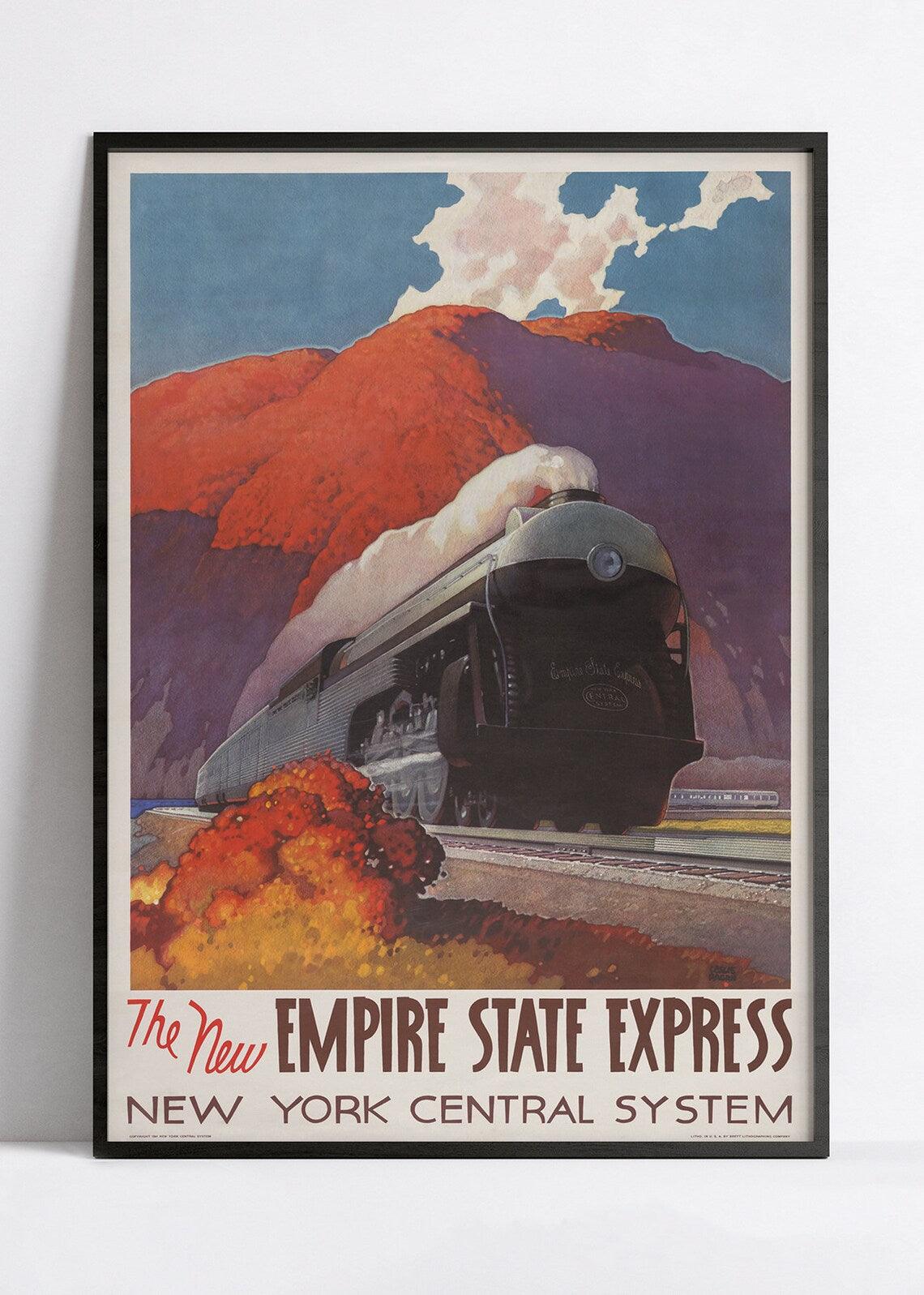 Affiche murale vintage "Empire State Express" - Haute Définition - papier mat 230gr/m² - Poster Vintage