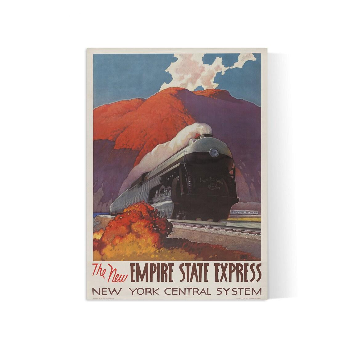 Affiche murale vintage "Empire State Express" - Haute Définition - papier mat 230gr/m² - Poster Vintage