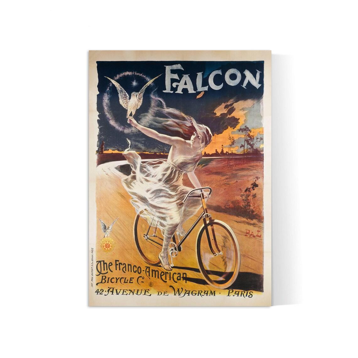 Affiche murale vintage "Falcon Cycle" - PAL - Haute Définition - papier mat 230gr/m² - Poster Vintage