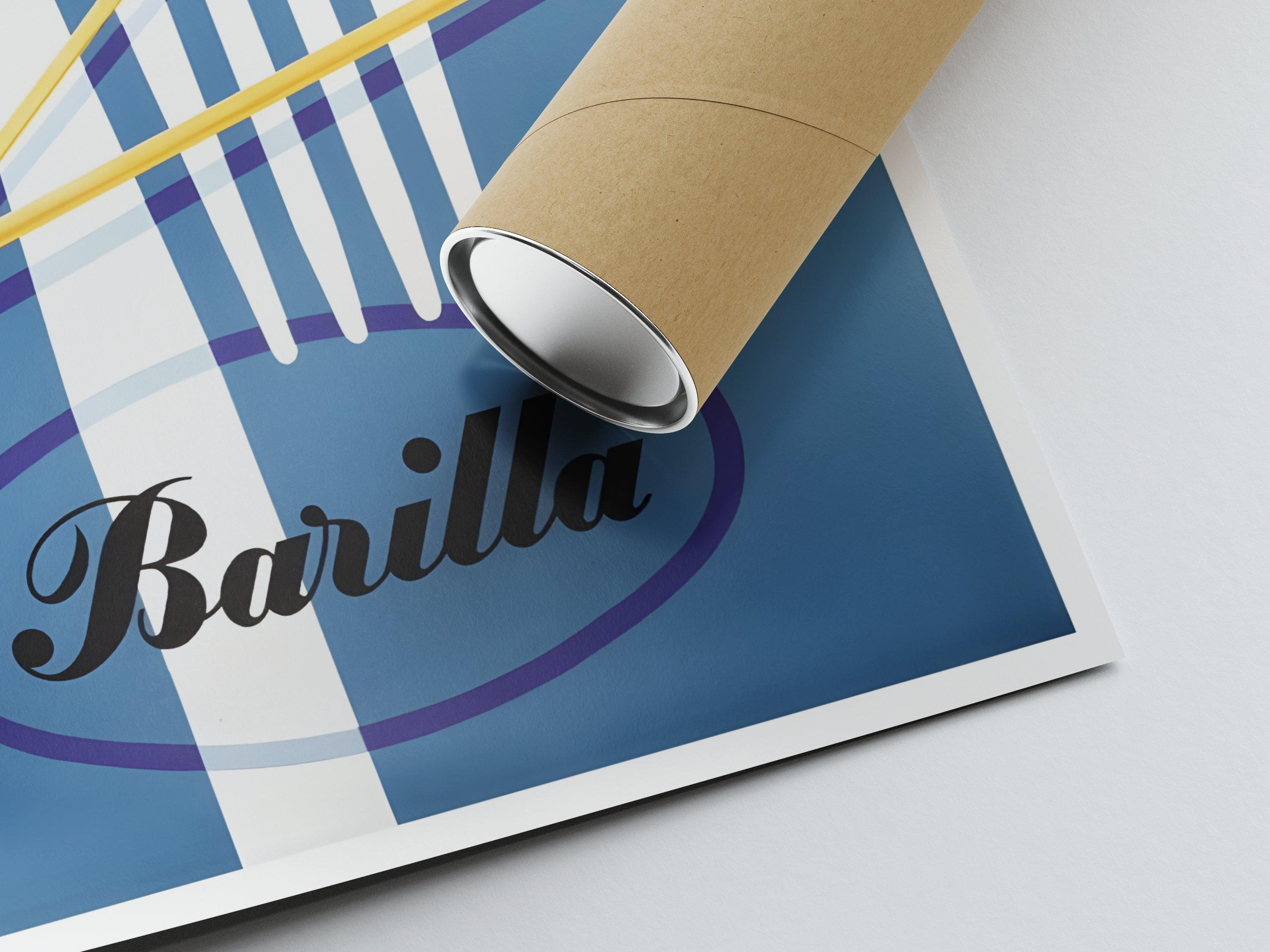 Affiche pâtes "Barilla" - Erberto Carboni - Haute Définition - papier mat 230gr/m² - Poster Vintage