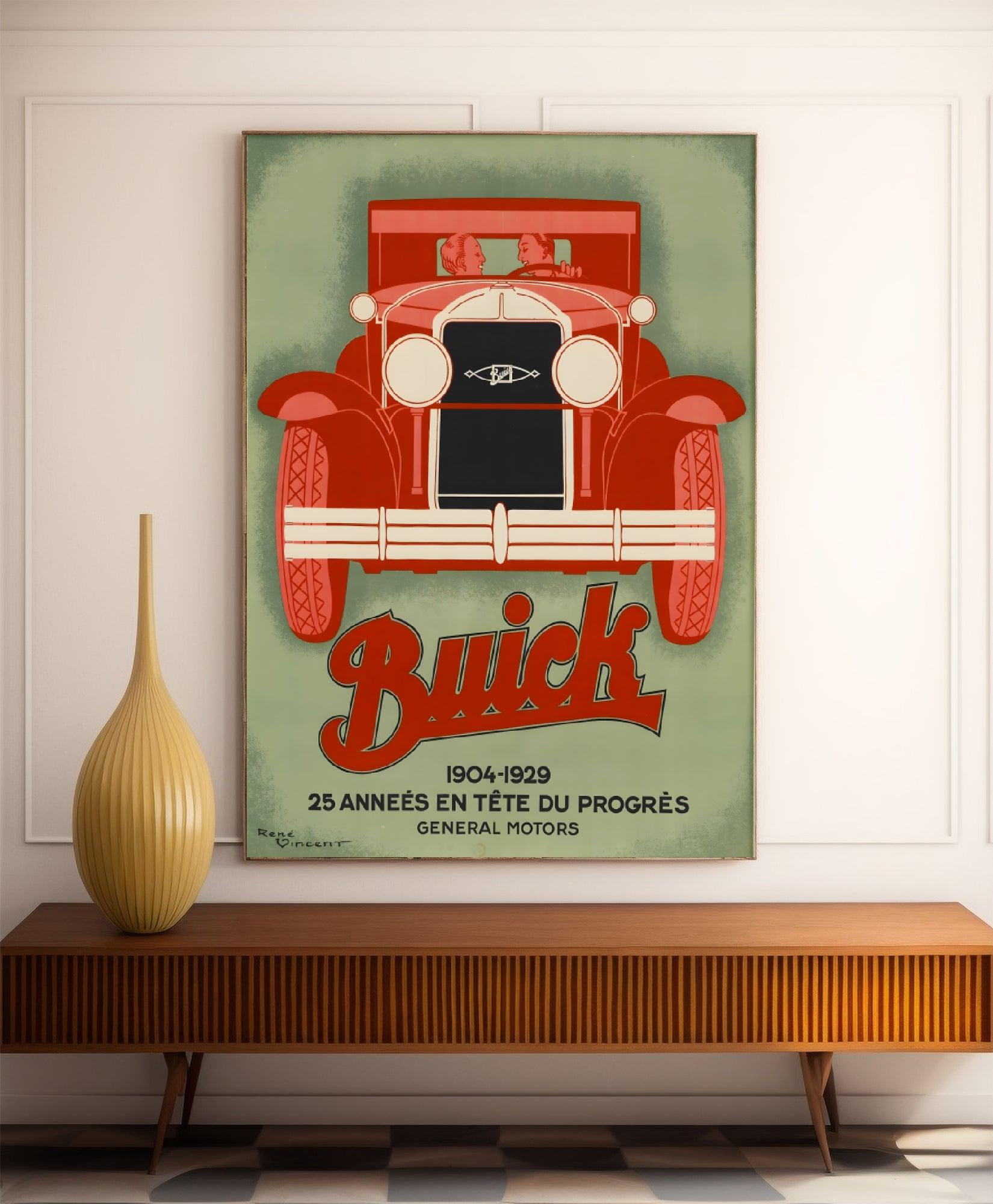 Affiche publicitaire vintage "Buick" - Haute Définition - papier mat 230gr/m² - Poster Vintage