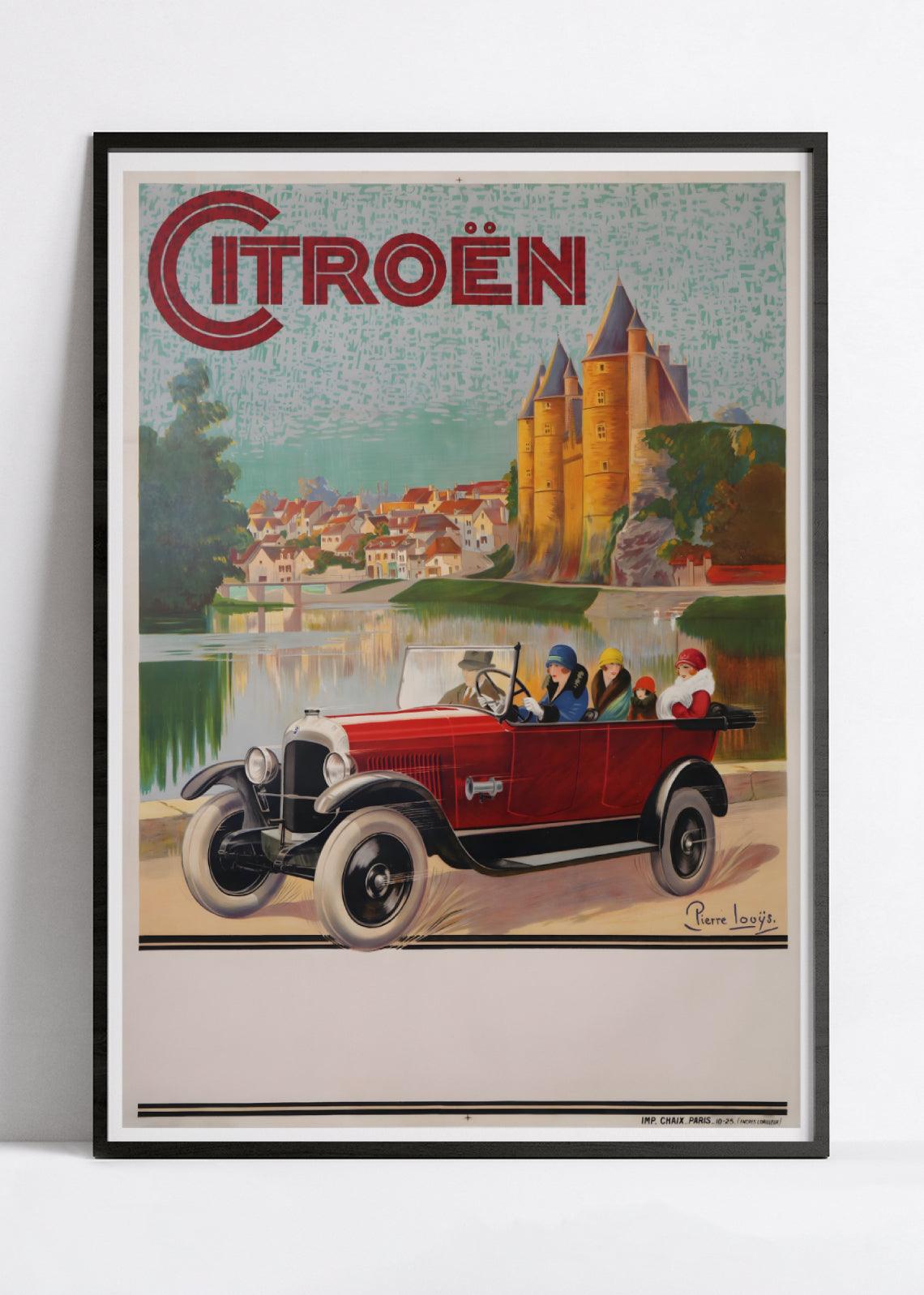 Affiche publicitaire vintage "Citroën" - Pierre Louys - Haute Définition - papier mat 230gr/m² - Poster Vintage