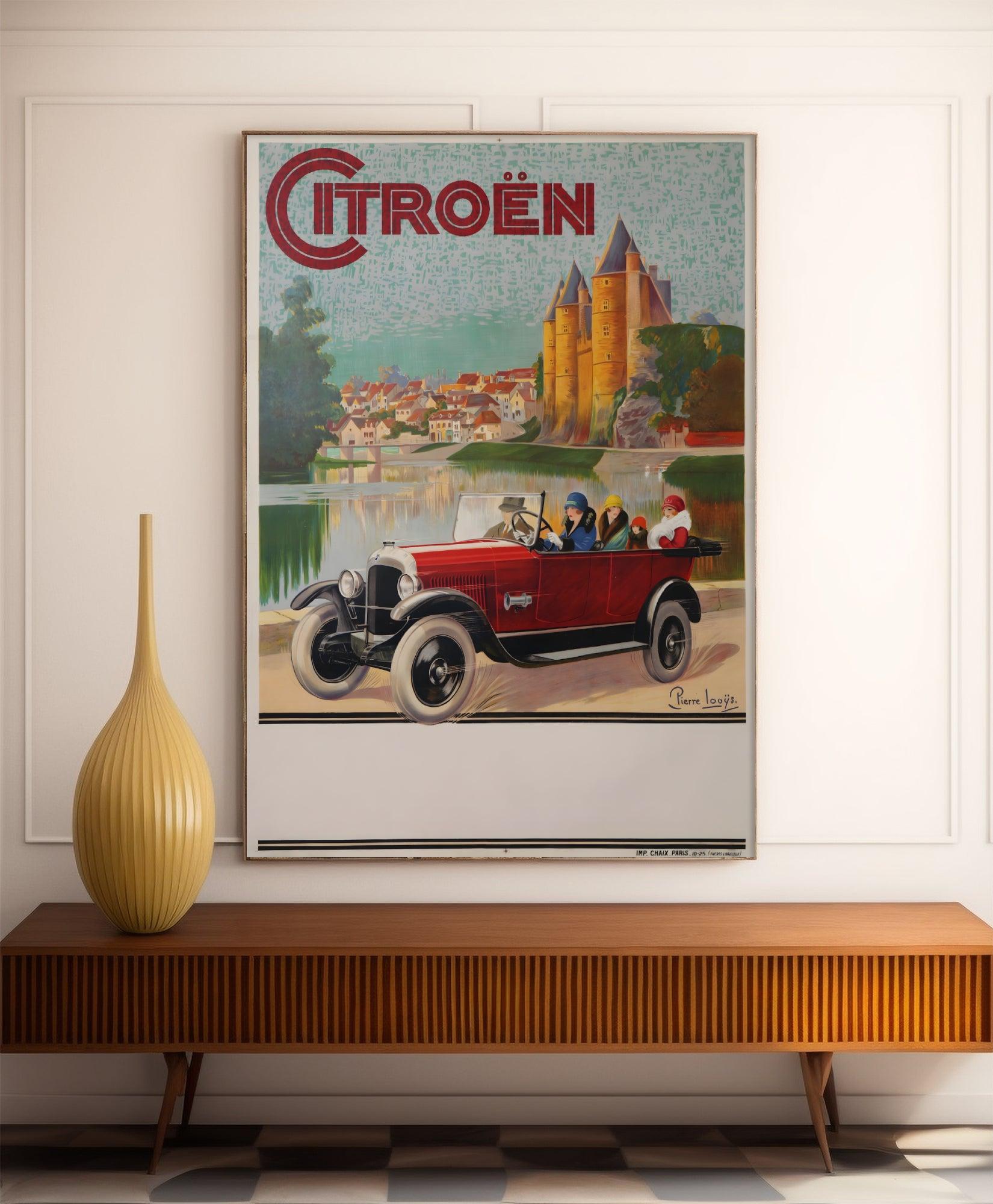 Affiche publicitaire vintage "Citroën" - Pierre Louys - Haute Définition - papier mat 230gr/m² - Poster Vintage