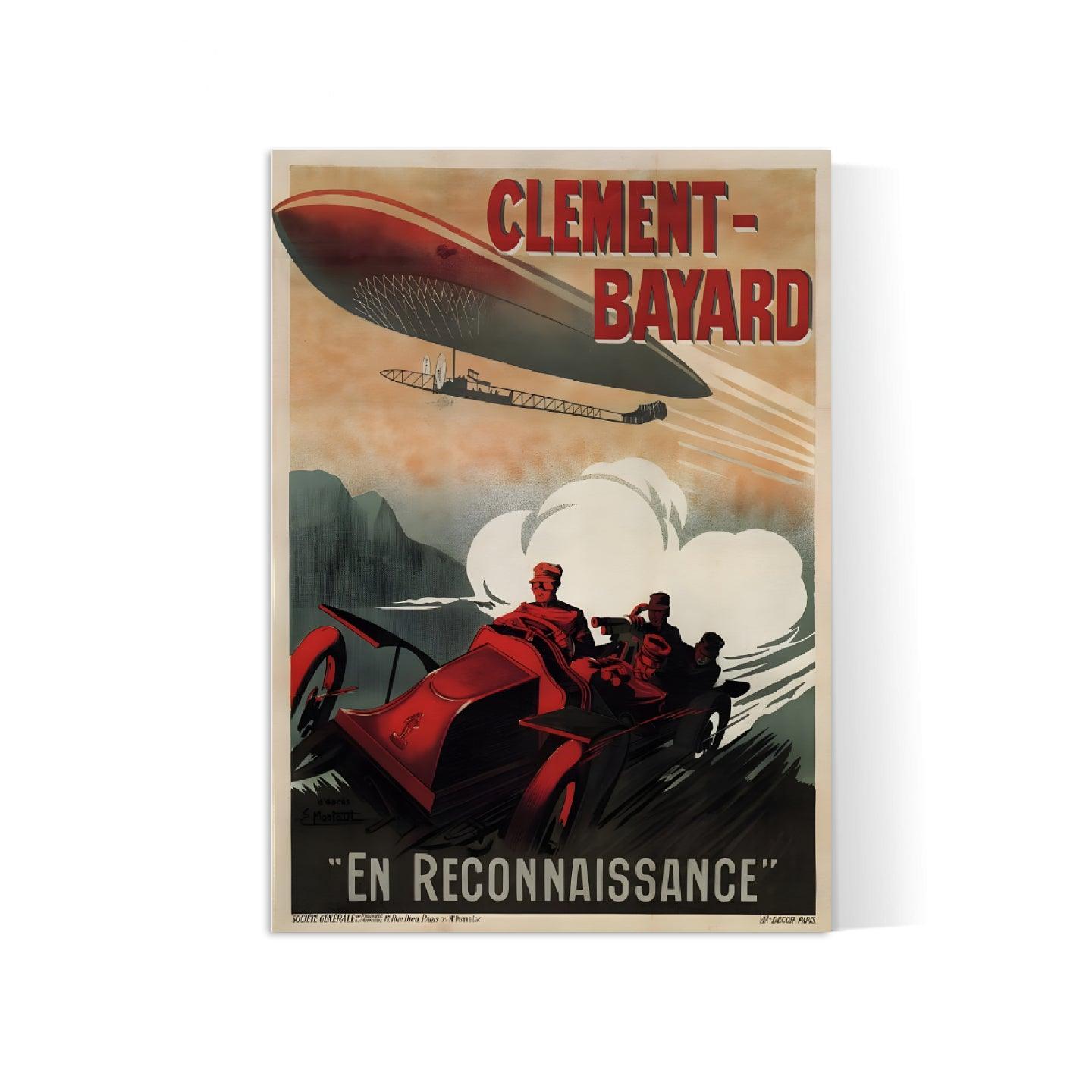 Affiche publicitaire vintage "Clément-Bayard" - Ernest Montaut - Haute Définition - papier mat 230gr/m² - Poster Vintage