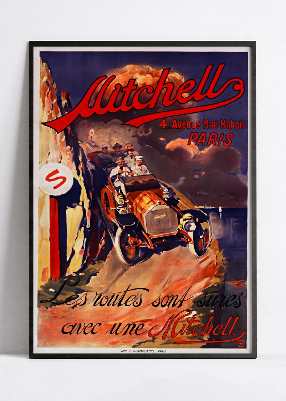 Affiche publicitaire vintage "Mitchell" - Renato Berti - Haute Définition - papier mat 230gr/m² - Poster Vintage