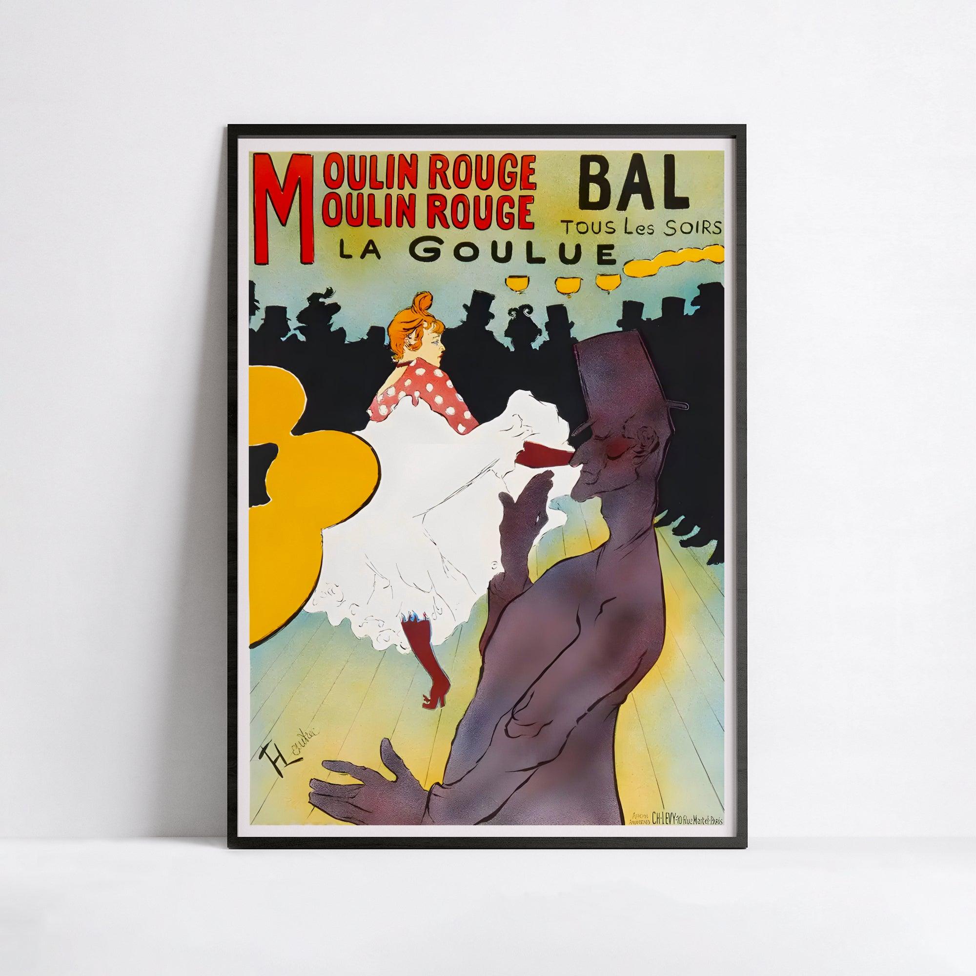 Affiche Toulouse-Lautrec "La Goulue" - Art Nouveau - Haute Définition - papier mat 230gr/m² - Poster Vintage