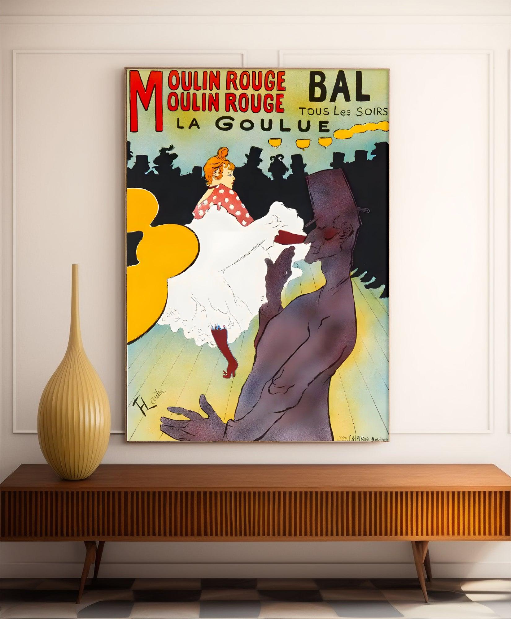 Affiche Toulouse-Lautrec "La Goulue" - Art Nouveau - Haute Définition - papier mat 230gr/m² - Poster Vintage