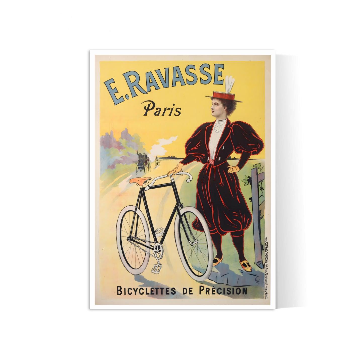 Affiche velo vintage "Cycles Ravasse" - Eugène Ogé - Haute Définition - papier mat 230gr/m² - Poster Vintage