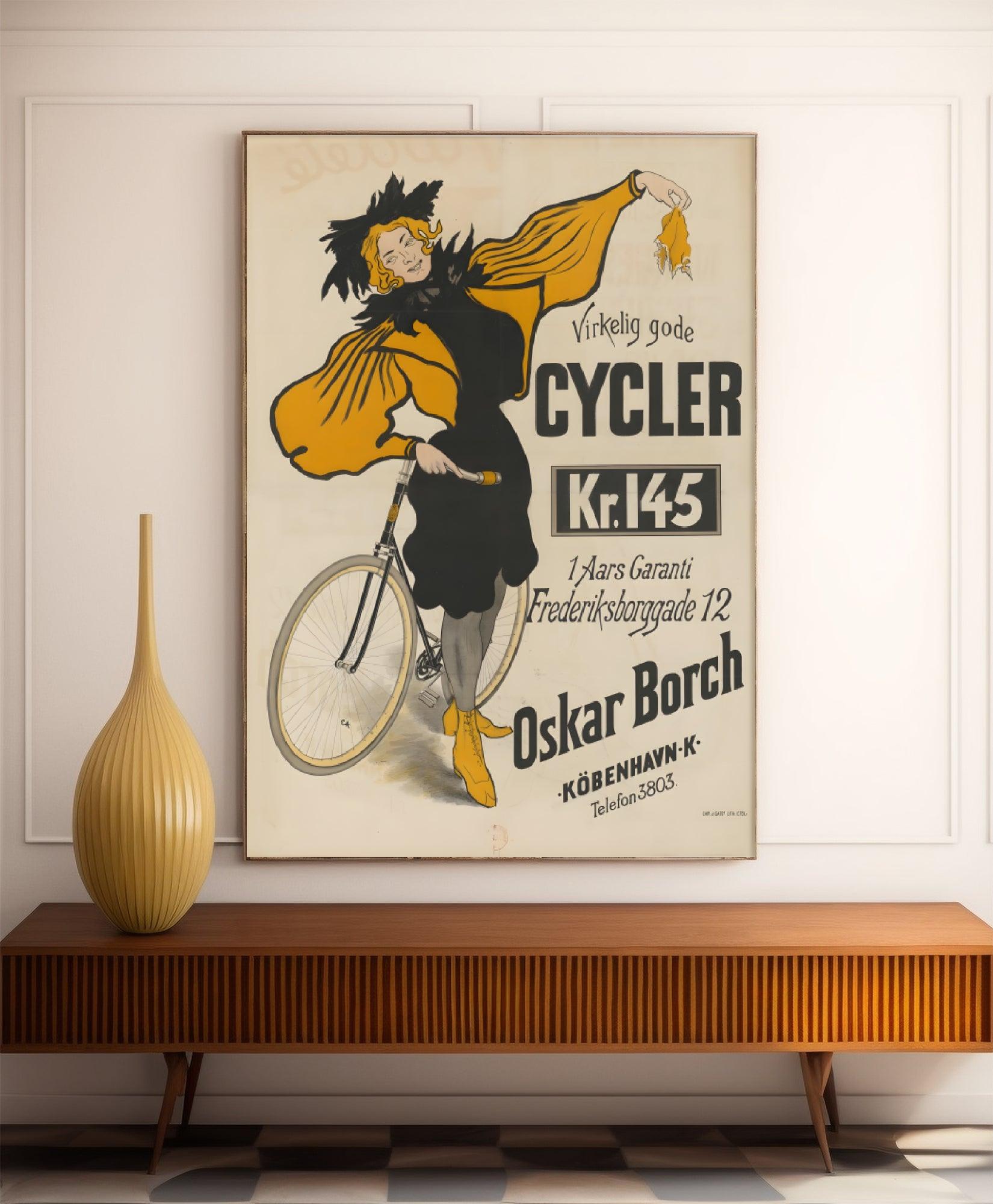 Affiche velo vintage "Virkelig gode Cycler" - Poster Vintage