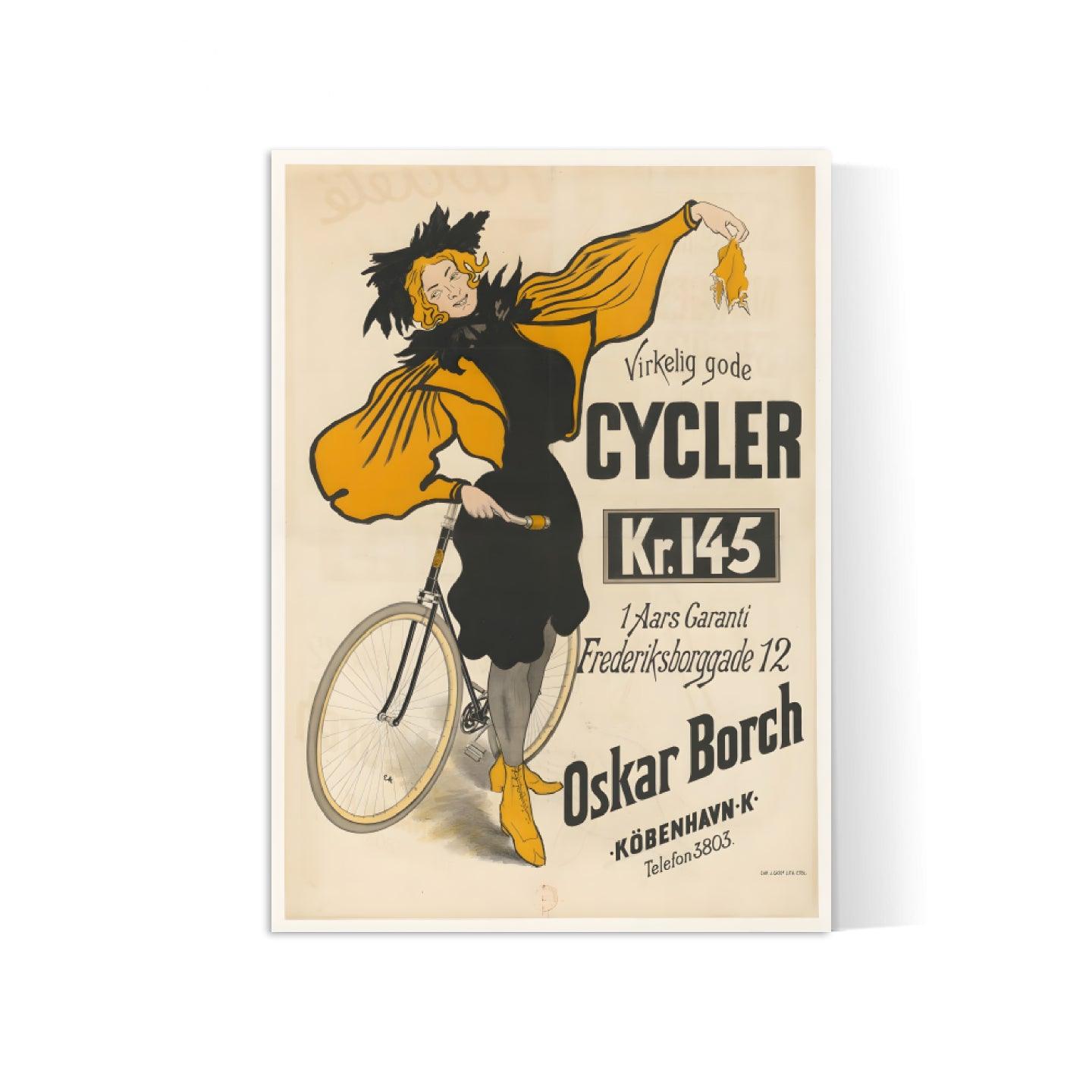 Affiche velo vintage "Virkelig gode Cycler" - Poster Vintage