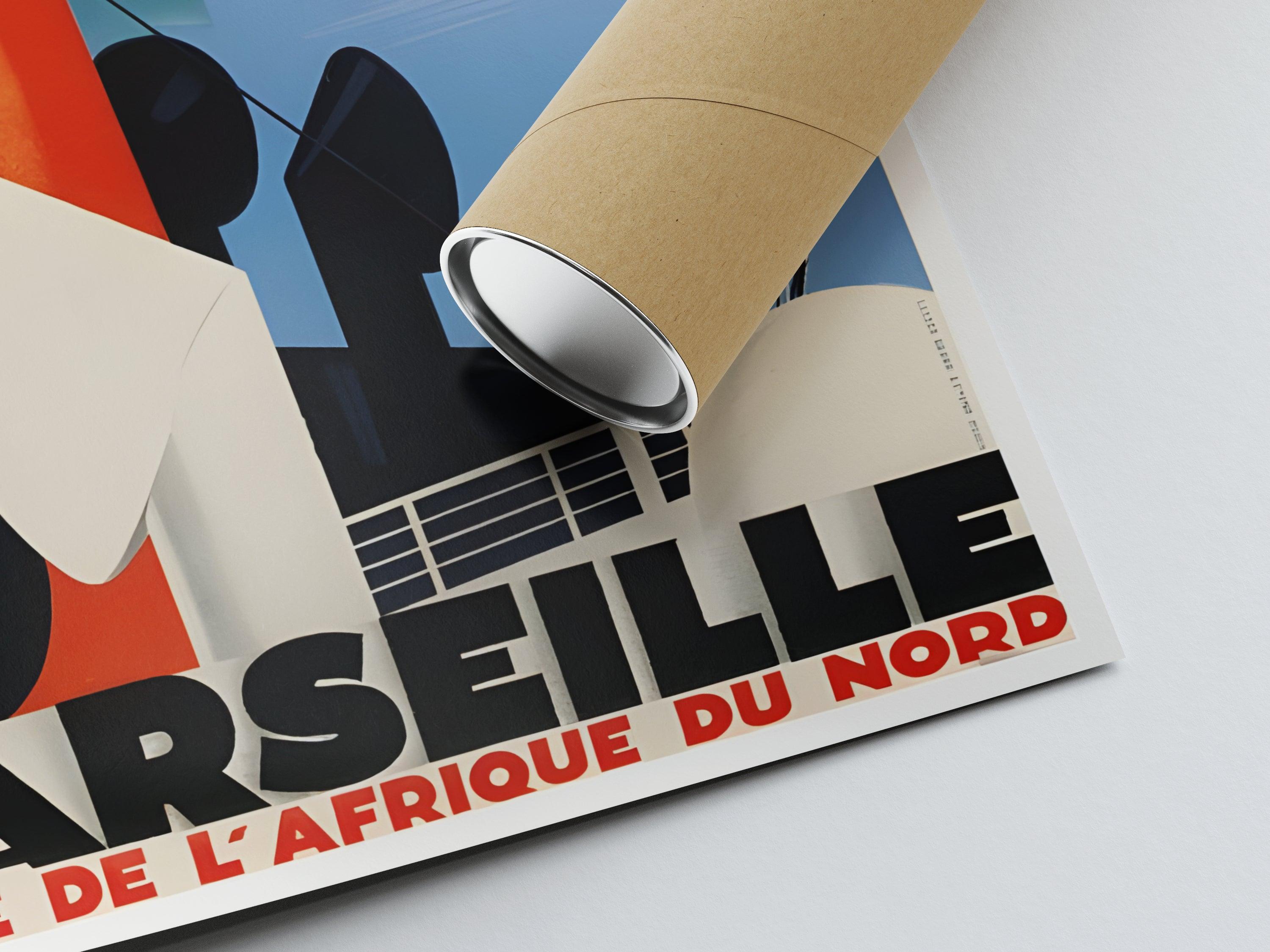 Affiche ville vintage "Marseille" - Roger Broders - Haute Définition - papier mat 230gr/m² - Poster Vintage