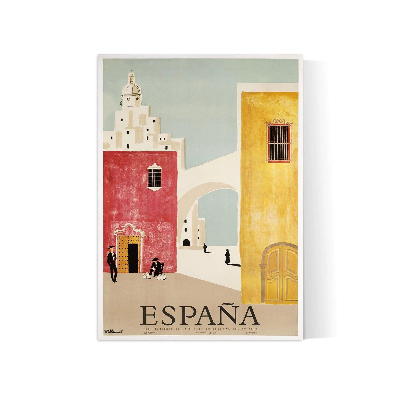 Affiche vintage " España " - Bernard Villemot- Haute Définition - papier mat 230gr/m² - Poster Vintage