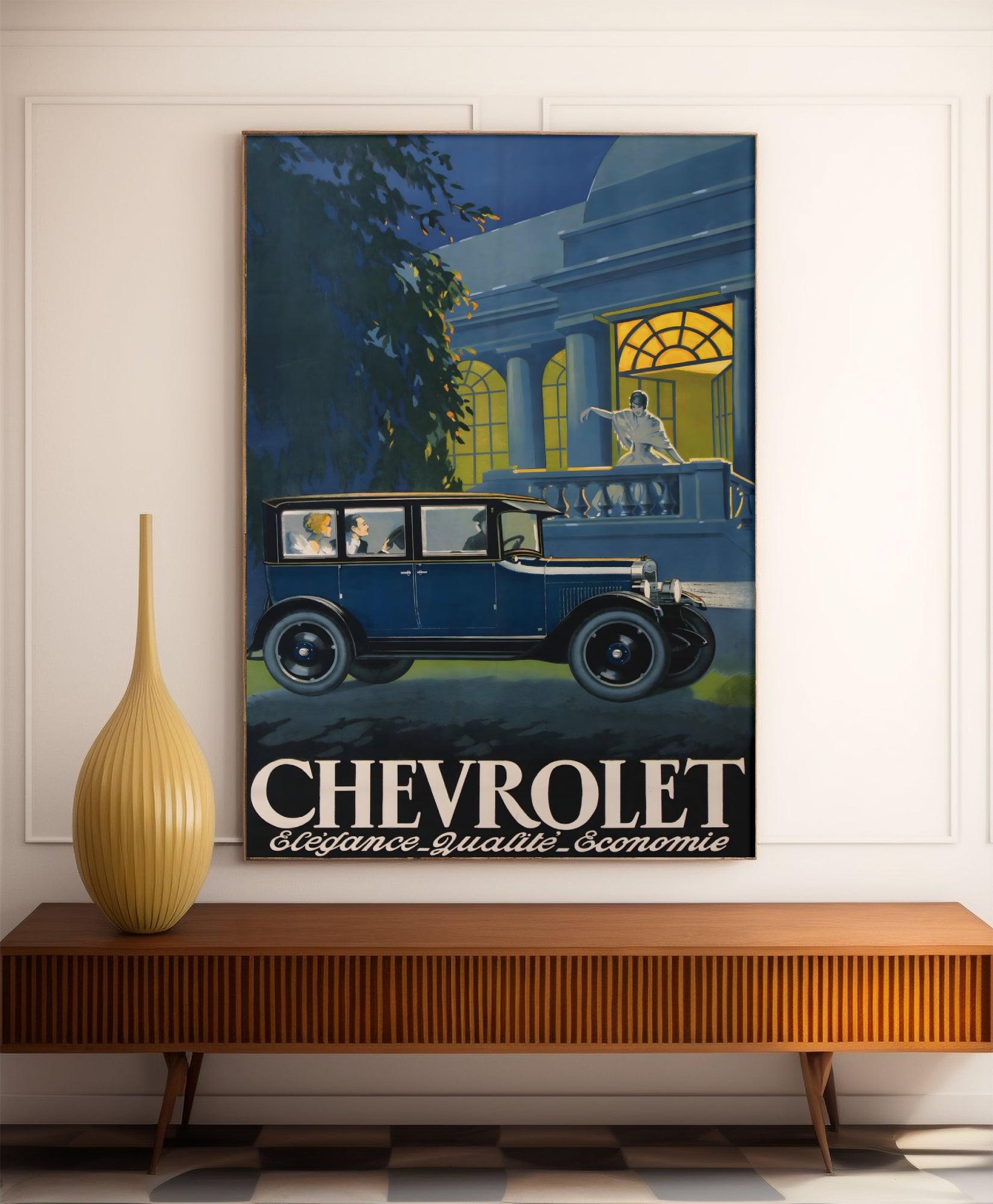 Affiche voiture vintage vintage "Chevrolet" - Haute Définition - papier mat 230gr/m² - Poster Vintage