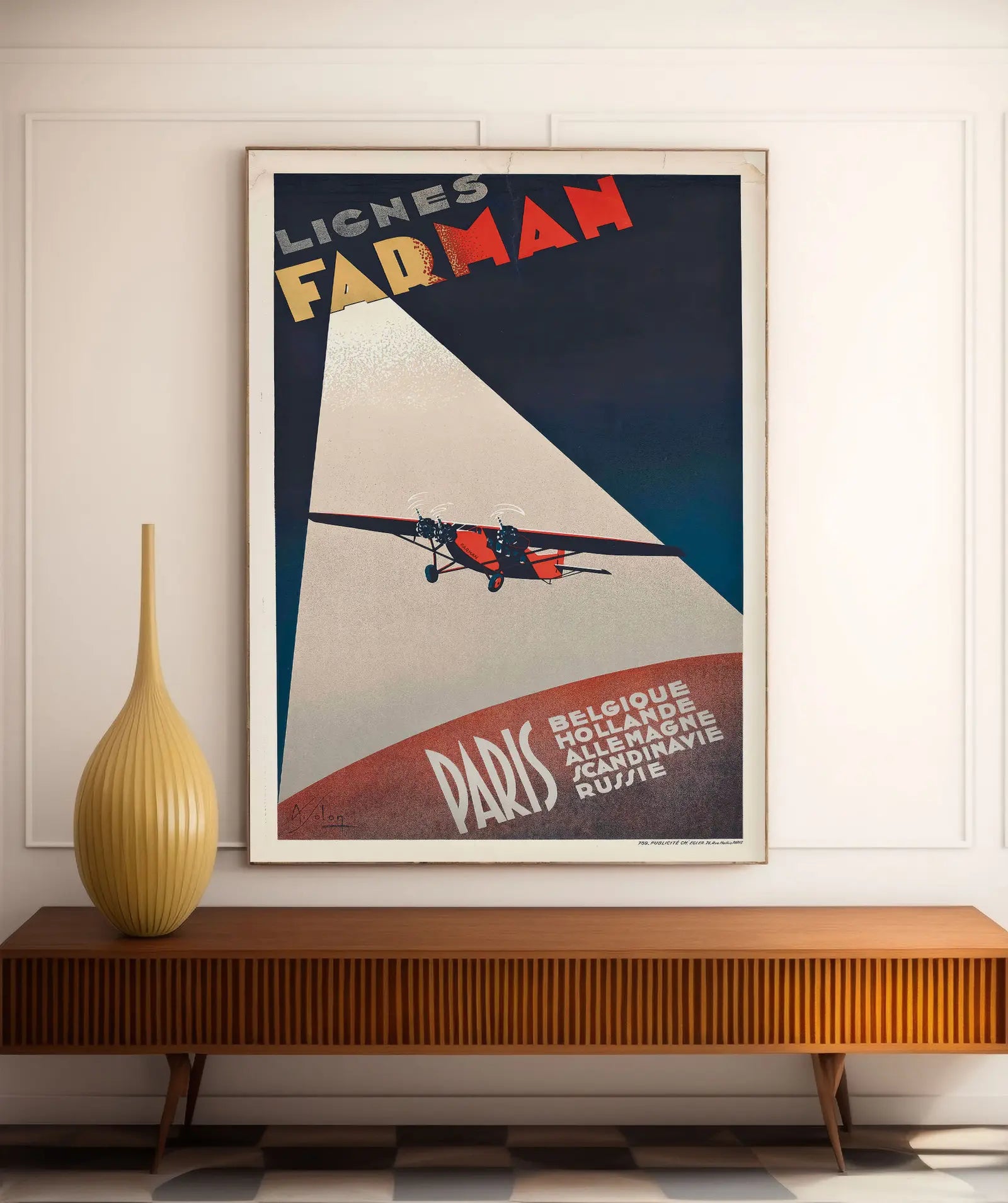 Vintage-Poster „Farman Paris-London“ – Albert Solon – High Definition – mattes Papier 230 g/m²