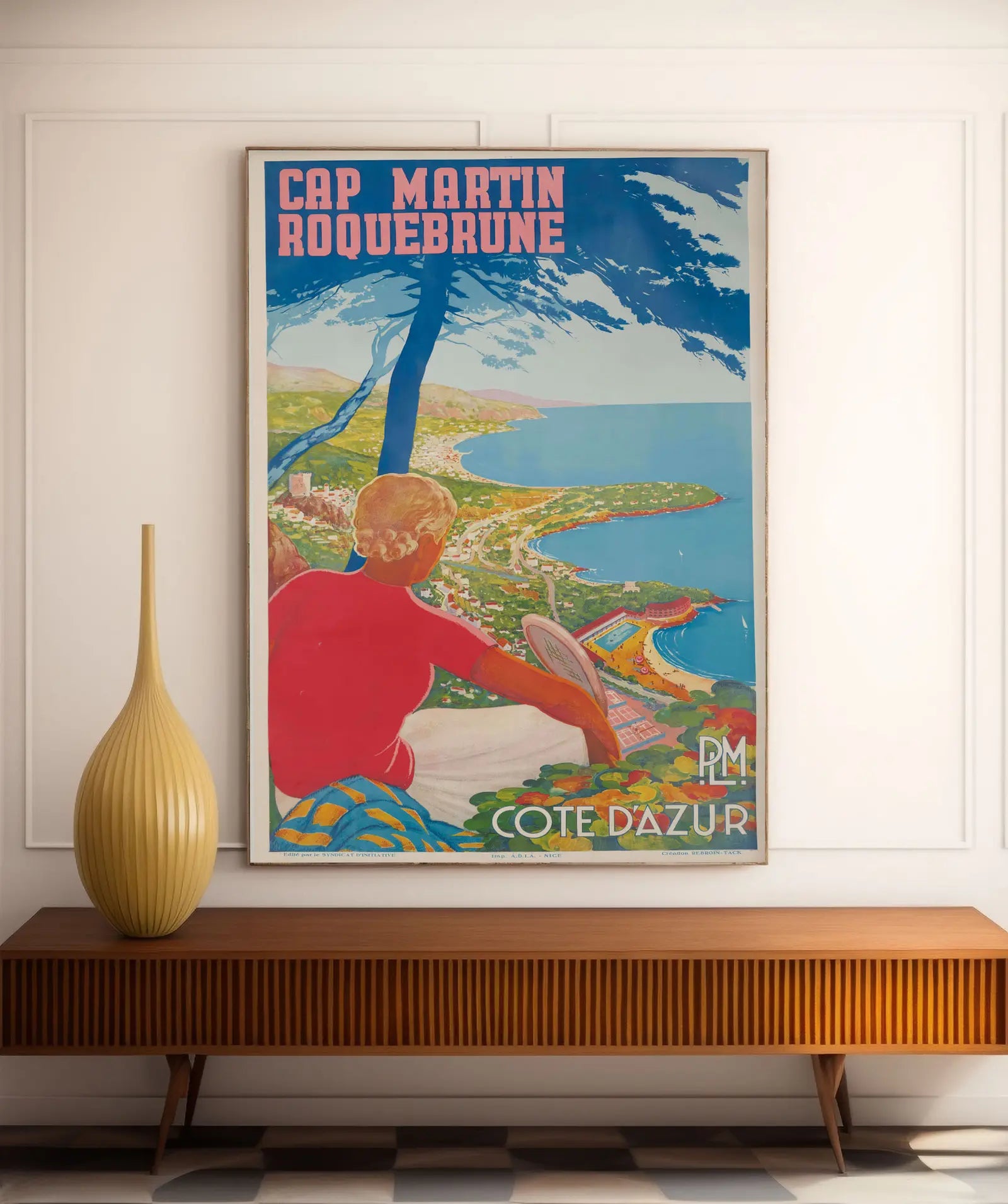 Vintage-Reiseplakat „Cap Martin Roquebrune“ – High Definition – mattes Papier 230 g/m²