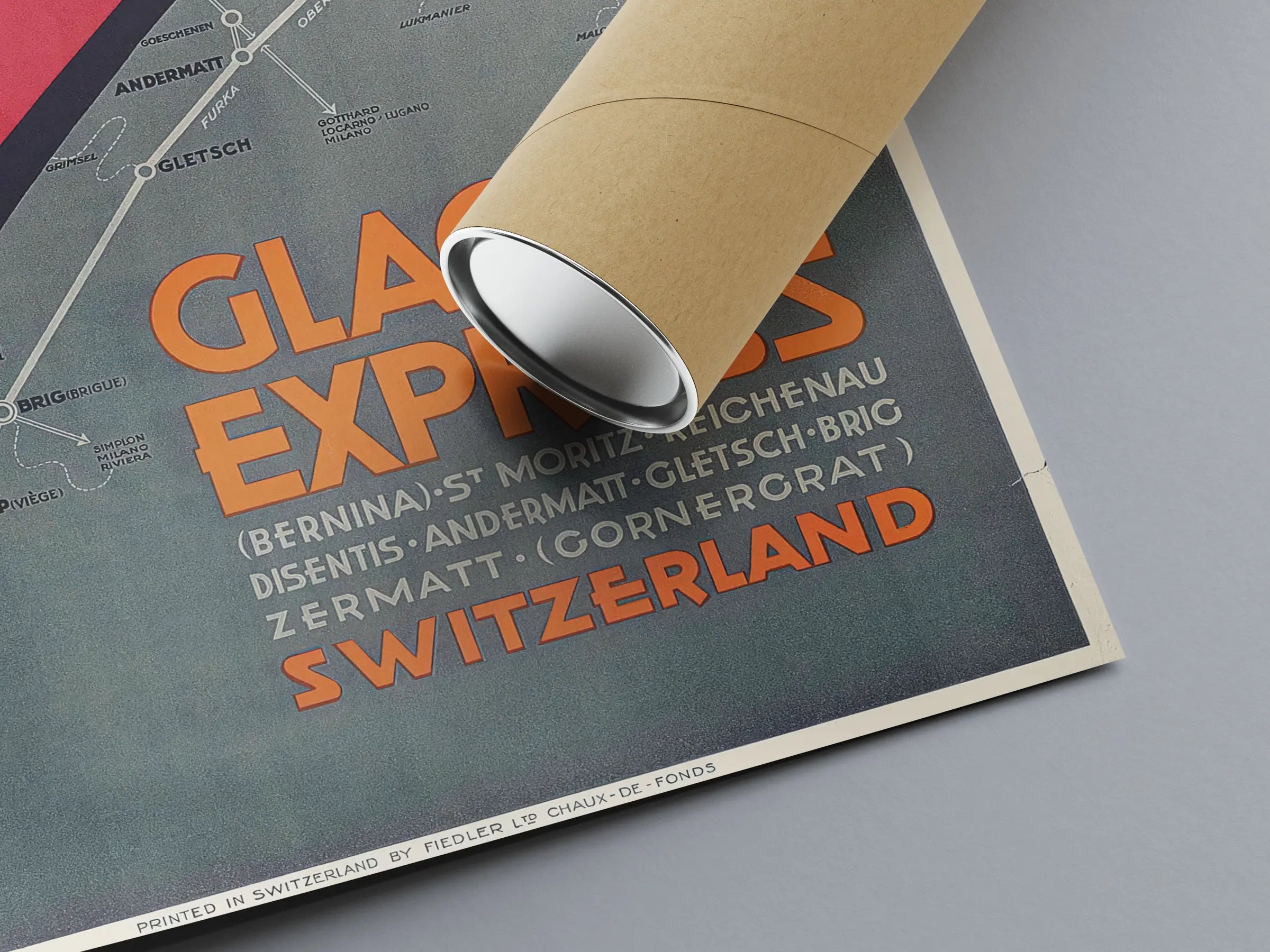 Vintage-Reiseplakat „Glacier Express Switzerland“ – High Definition – mattes Papier 230 g/m²