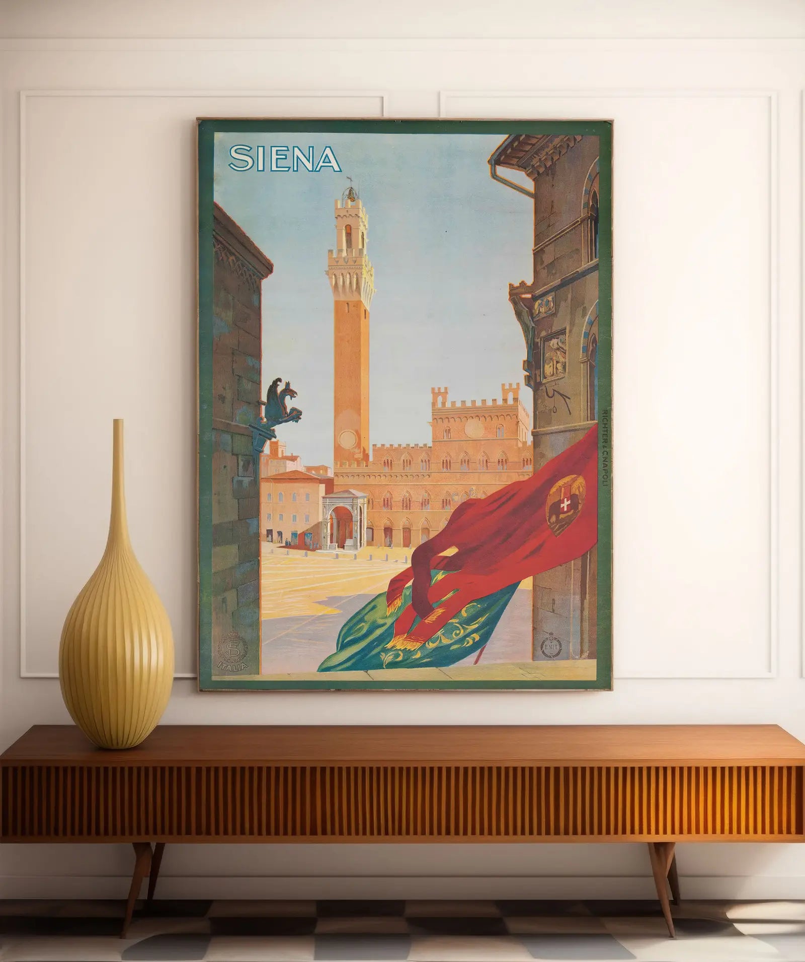 Vintage-Stadtplakat „Siena“ – High Definition – 230 g/m² mattes Papier