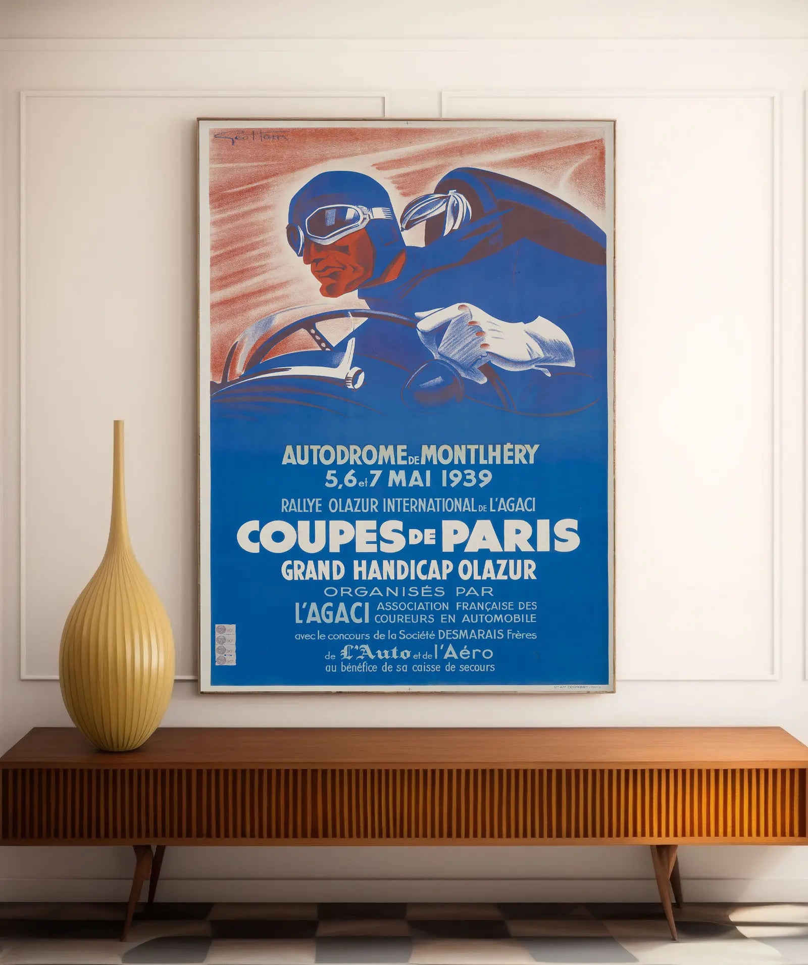 Oldtimer-Poster „Coupes de Paris“ – Géo Ham – High Definition – mattes Papier 230 g/m²