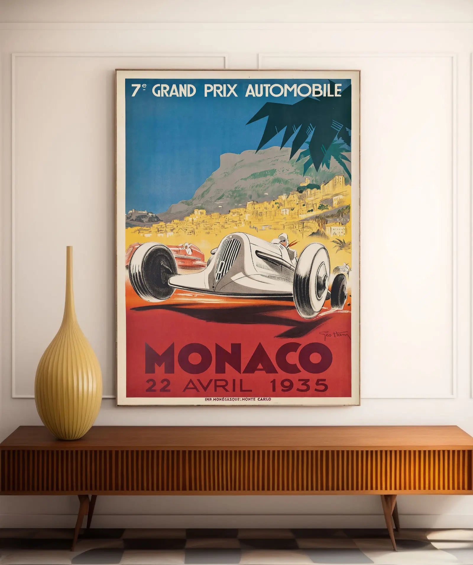 Oldtimer-Poster „Monaco 1935“ – Géo Ham – High Definition – mattes Papier 230 g/m²