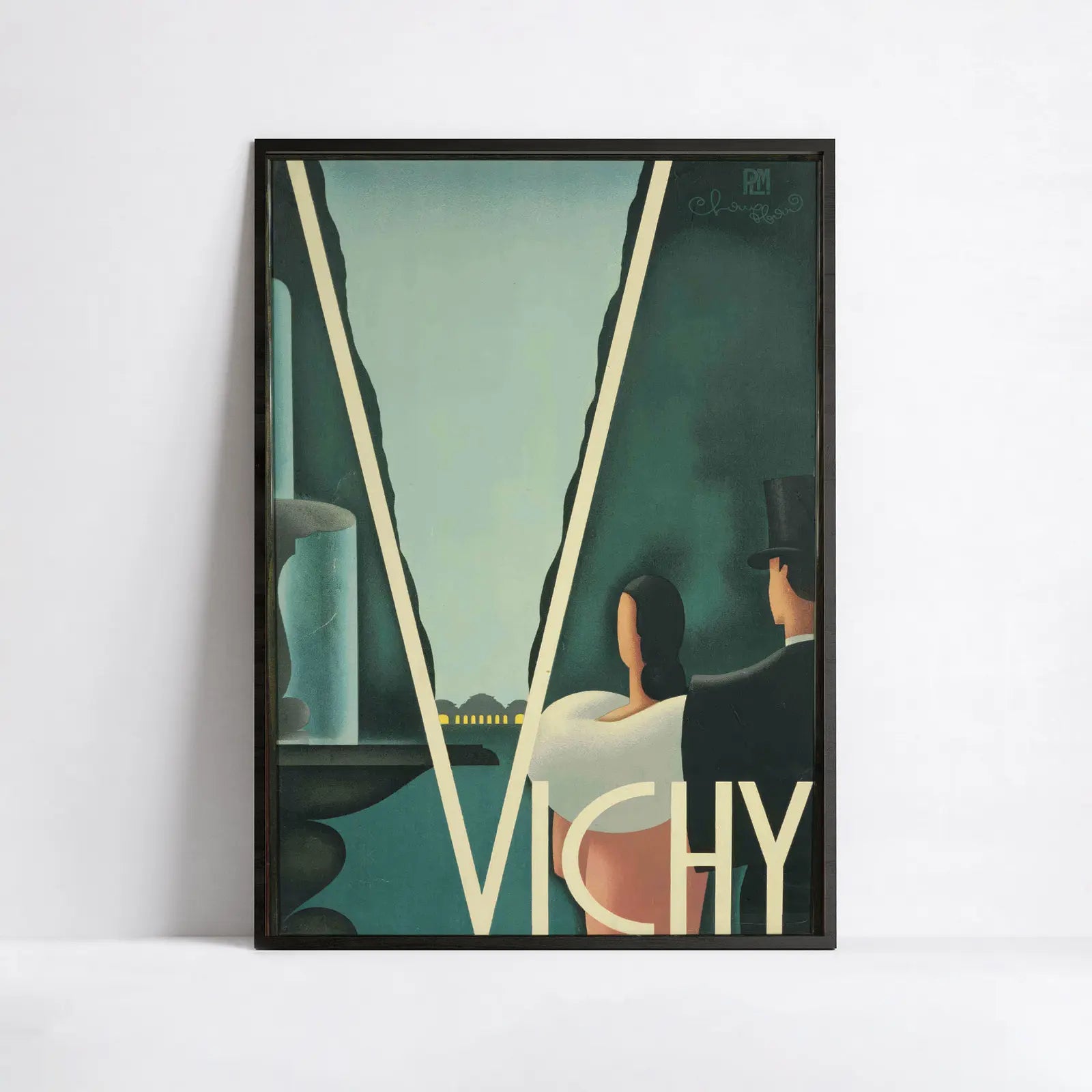 Vintage-Stadtplakat „Vichy“ – H. Chauffard – High Definition – mattes Papier 230 g/m²