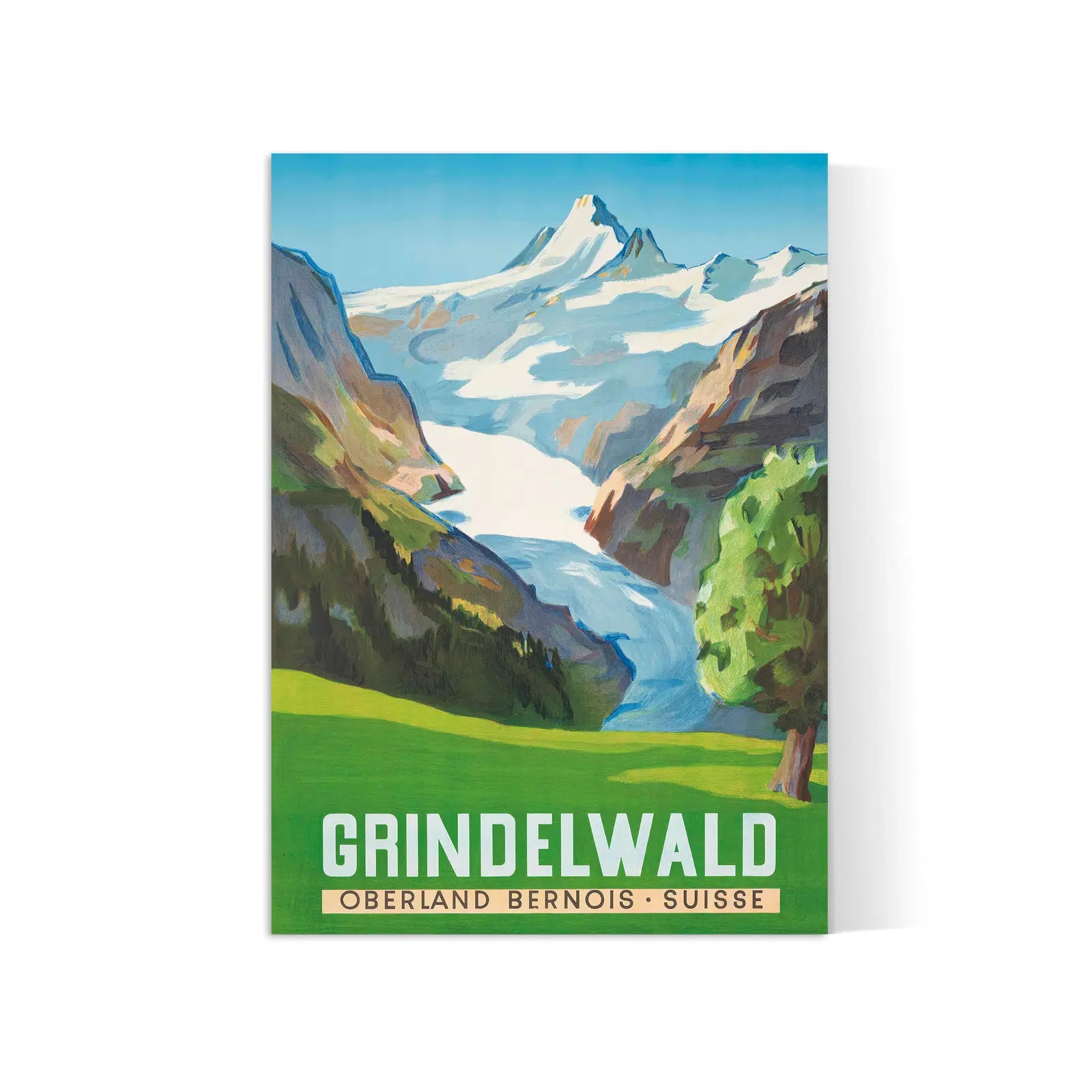 Vintage-Bergplakat „Grindelwald“ – Hans G. Jegerlehner – High Definition – mattes Papier 230 g/m²