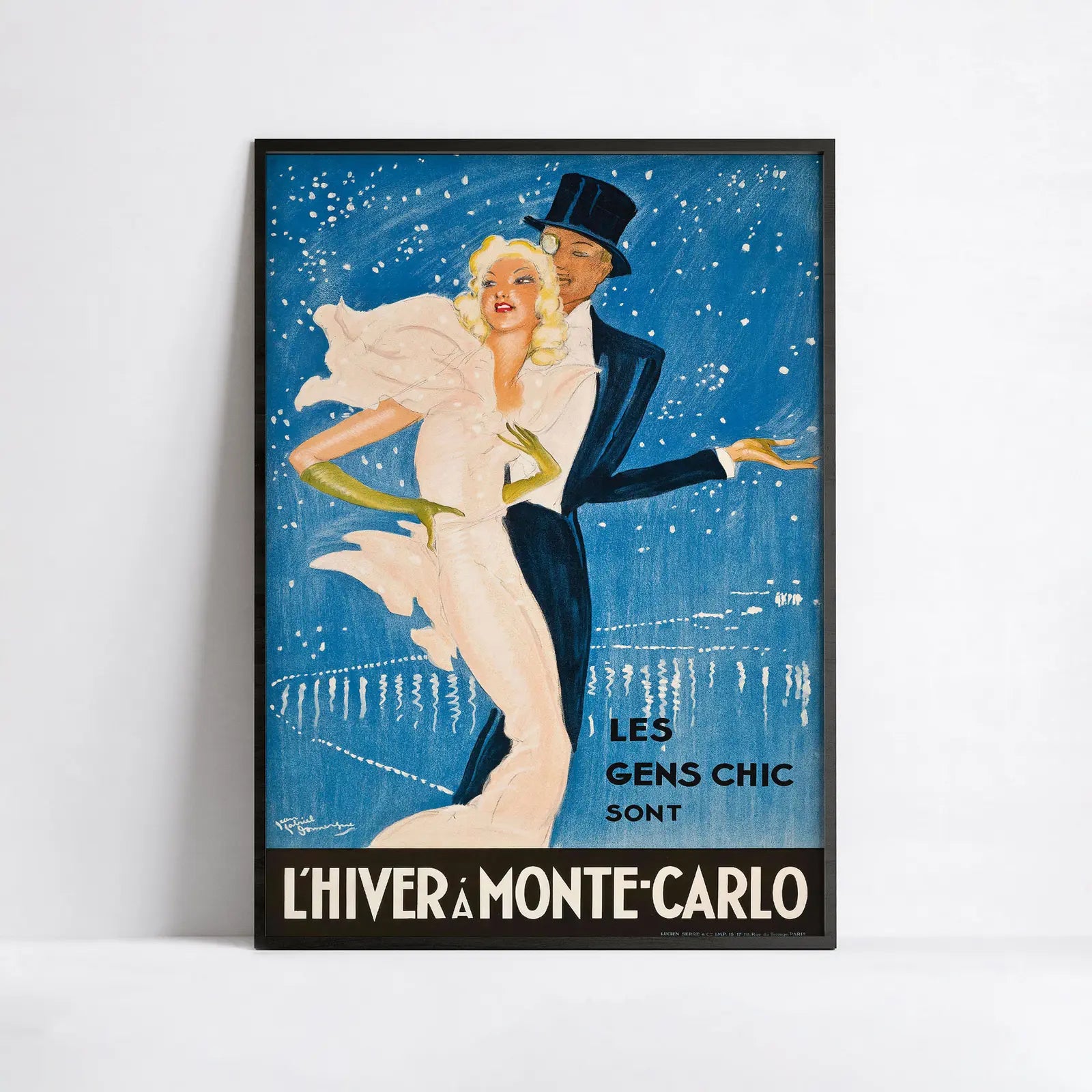 Vintage-Reiseplakat „Winter in Monte-Carlo“ – Jean-Gabriel Domergue – High Definition – mattes Papier 230 g/m²