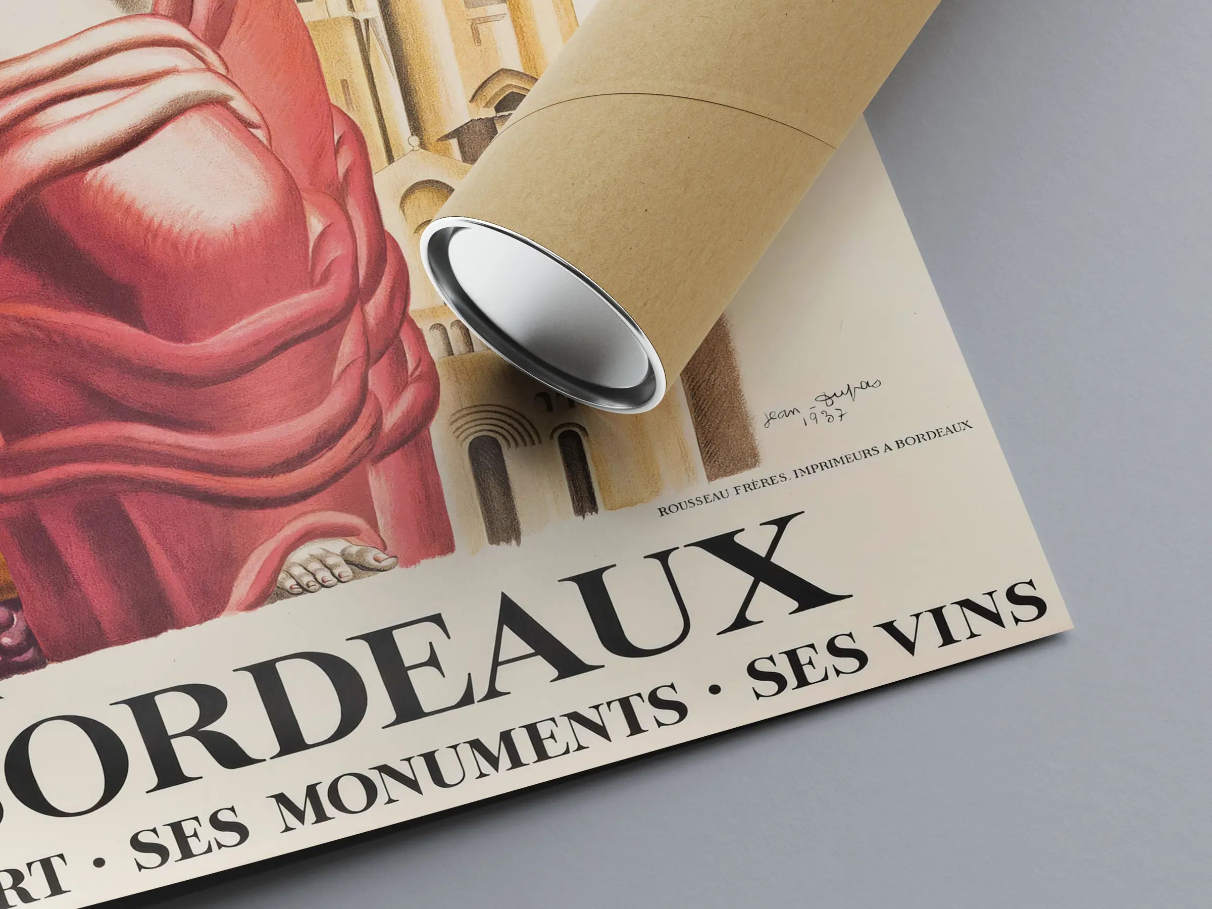 Vintage-Stadtplakat „Bordeaux“ – Jean Dupas – High Definition – mattes Papier 230 g/m²