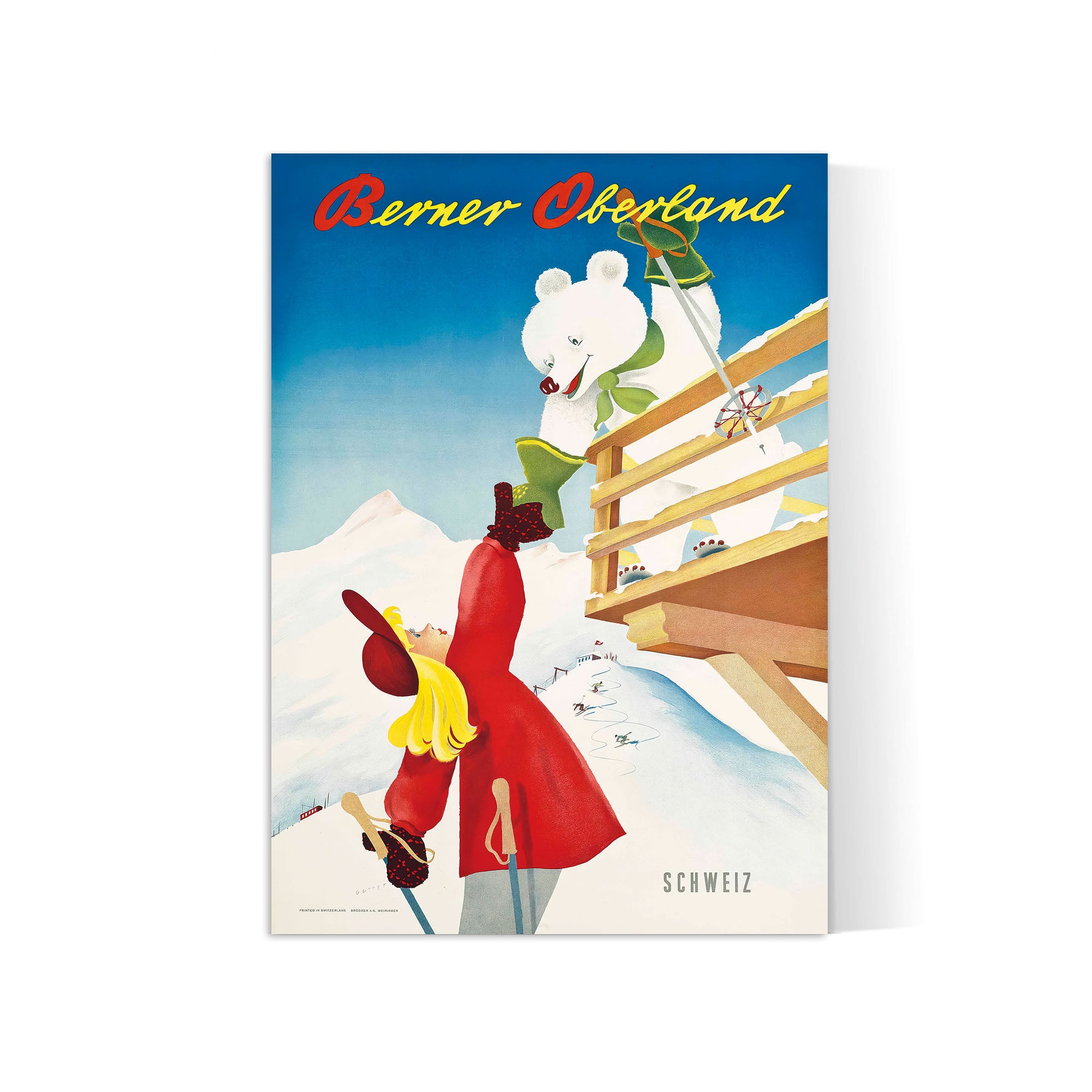 Vintage-Bergplakat „Grindelwald“ – Hans G. Jegerlehner – High Definition – mattes Papier 230 g/m²